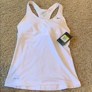 NWT Nike tank size small white gym workout